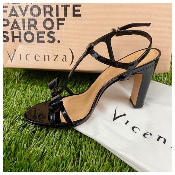 Vicenza Metallic Bow T-Strap Heels - Picture 7 of 13